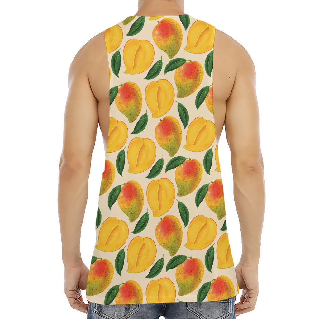 Ripe Mango Fruit Pattern Print Men's Muscle Tank Top