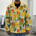 Ripe Mango Fruit Pattern Print Men's Shirt Jacket