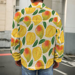 Ripe Mango Fruit Pattern Print Men's Shirt Jacket