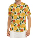 Ripe Mango Fruit Pattern Print Men's Short Sleeve Rash Guard