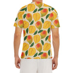 Ripe Mango Fruit Pattern Print Men's Short Sleeve Rash Guard