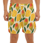 Ripe Mango Fruit Pattern Print Men's Split Running Shorts