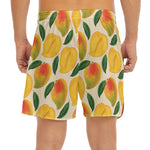 Ripe Mango Fruit Pattern Print Men's Split Running Shorts
