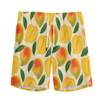 Ripe Mango Fruit Pattern Print Men's Sports Shorts