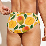 Ripe Mango Fruit Pattern Print Men's Swim Briefs