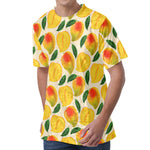 Ripe Mango Fruit Pattern Print Men's Velvet T-Shirt