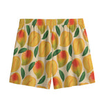 Ripe Mango Fruit Pattern Print Mesh Shorts