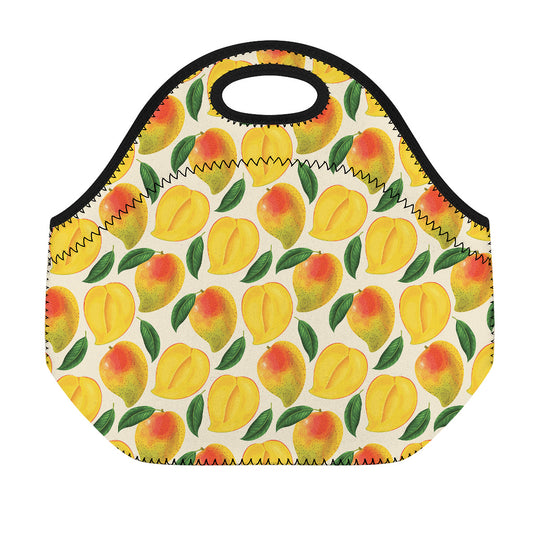 Ripe Mango Fruit Pattern Print Neoprene Lunch Bag