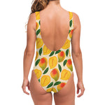 Ripe Mango Fruit Pattern Print One Piece Swimsuit