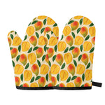 Ripe Mango Fruit Pattern Print Oven Mitts