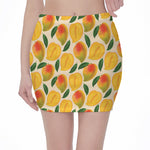 Ripe Mango Fruit Pattern Print Pencil Mini Skirt