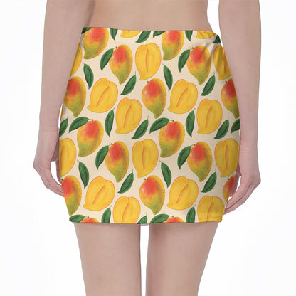 Ripe Mango Fruit Pattern Print Pencil Mini Skirt