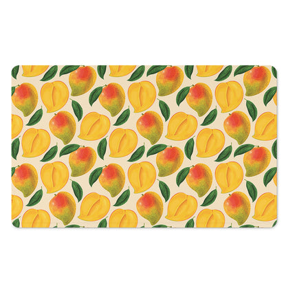 Ripe Mango Fruit Pattern Print Polyester Doormat