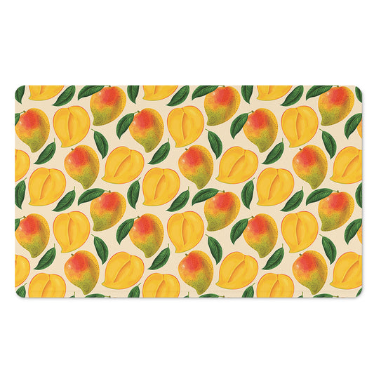 Ripe Mango Fruit Pattern Print Polyester Doormat