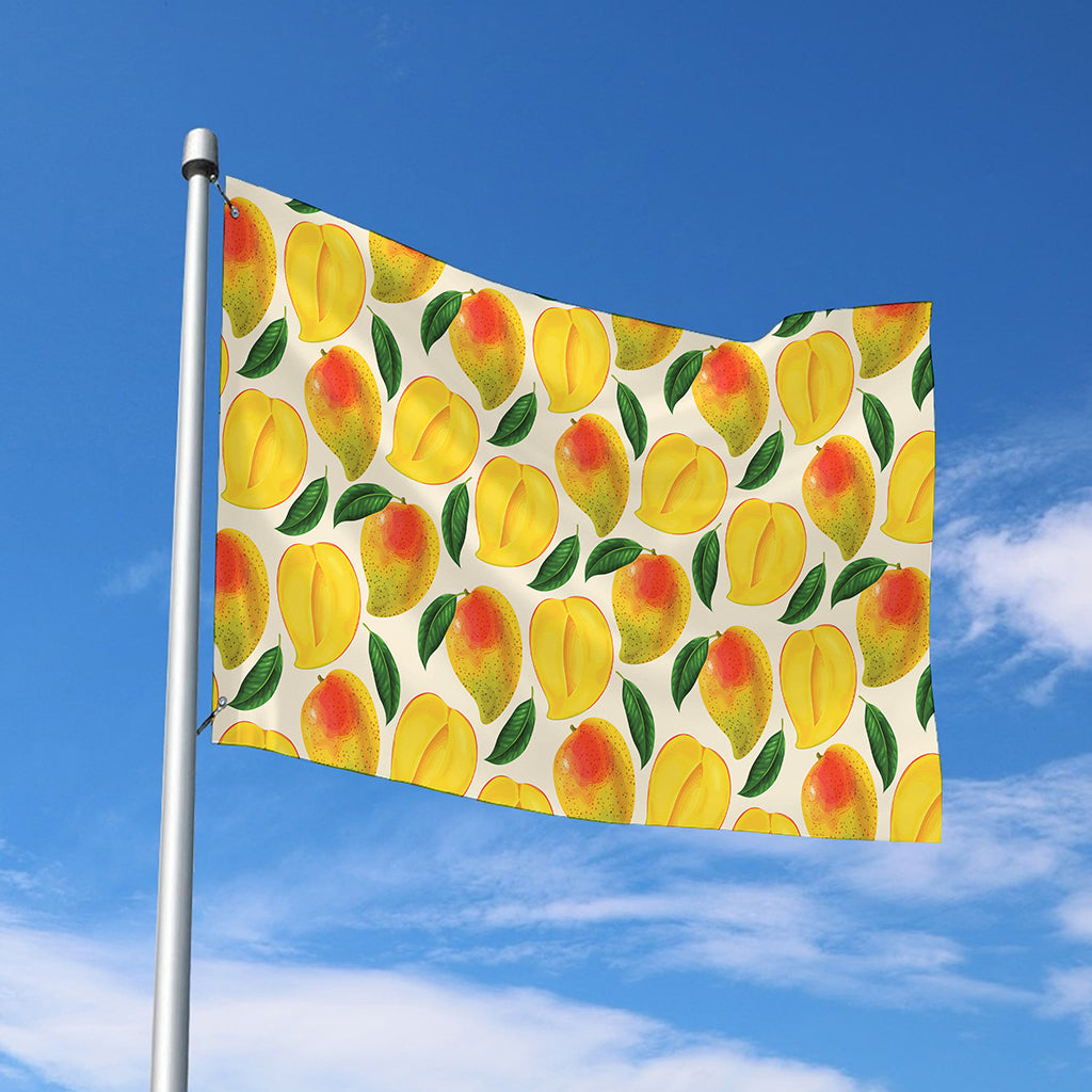 Ripe Mango Fruit Pattern Print Polyester Flag