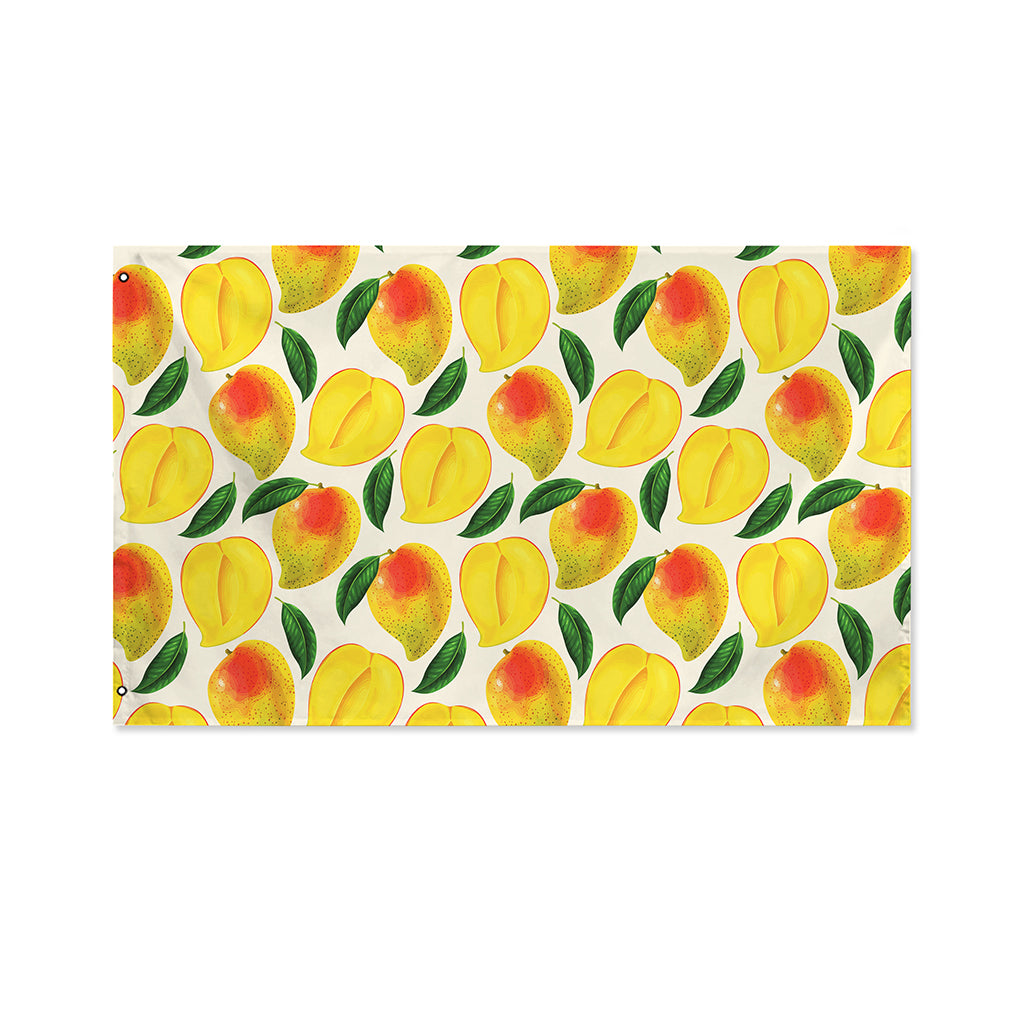 Ripe Mango Fruit Pattern Print Polyester Flag