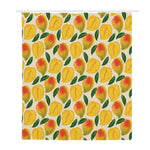 Ripe Mango Fruit Pattern Print Polyester Shower Curtain