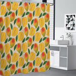 Ripe Mango Fruit Pattern Print Premium Shower Curtain
