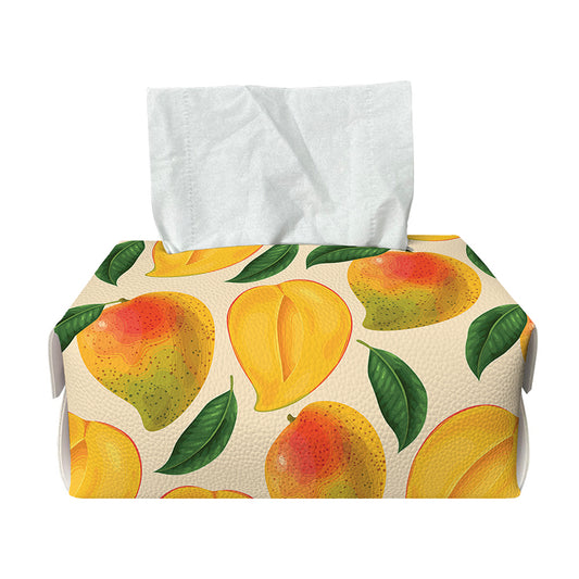 Ripe Mango Fruit Pattern Print Rectangle Tissue Box Cover