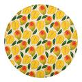 Ripe Mango Fruit Pattern Print Round Blanket