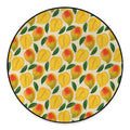 Ripe Mango Fruit Pattern Print Round Floor Mat