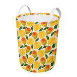 Ripe Mango Fruit Pattern Print Round Laundry Basket