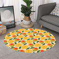 Ripe Mango Fruit Pattern Print Round Rug