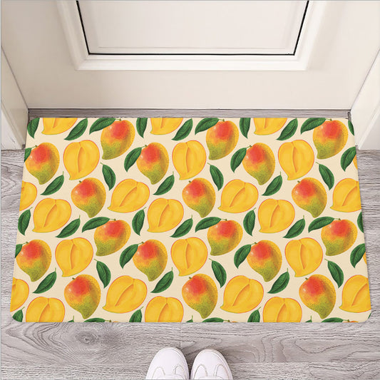 Ripe Mango Fruit Pattern Print Rubber Doormat