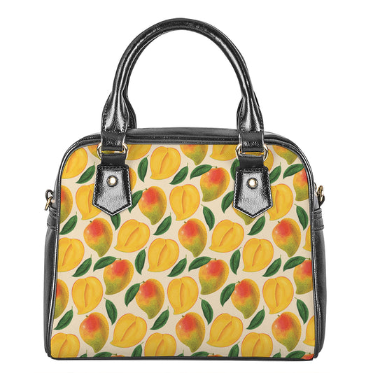 Ripe Mango Fruit Pattern Print Shoulder Handbag