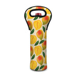 Ripe Mango Fruit Pattern Print Single Neoprene Wine Tote
