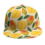 Ripe Mango Fruit Pattern Print Snapback Cap