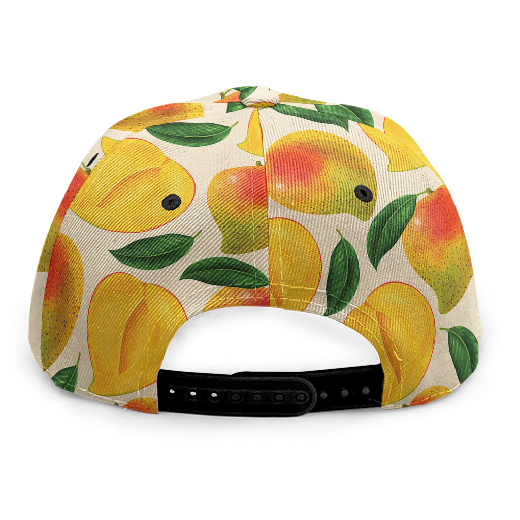 Ripe Mango Fruit Pattern Print Snapback Cap