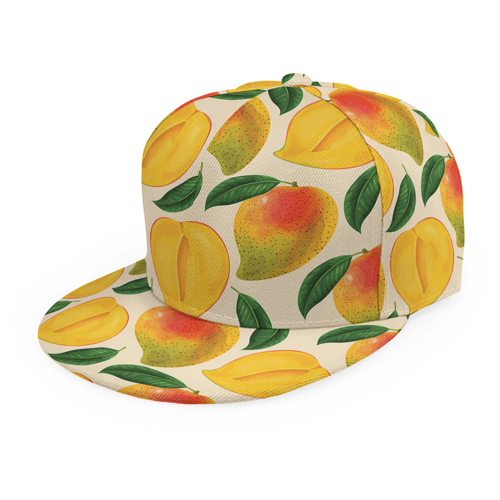 Ripe Mango Fruit Pattern Print Snapback Cap