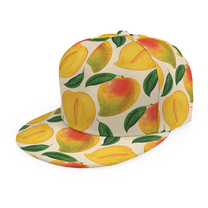 Ripe Mango Fruit Pattern Print Snapback Cap