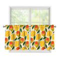 Ripe Mango Fruit Pattern Print Tier Curtains