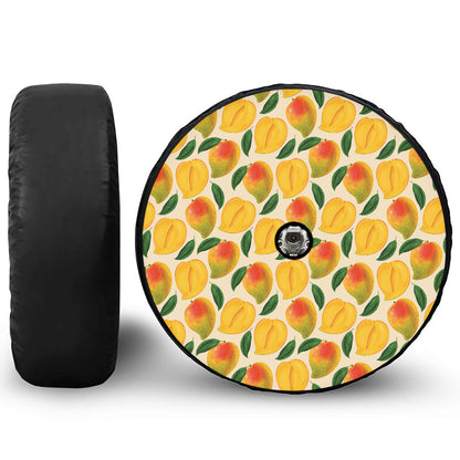Ripe Mango Fruit Pattern Print Tire Cover With Camera Hole
