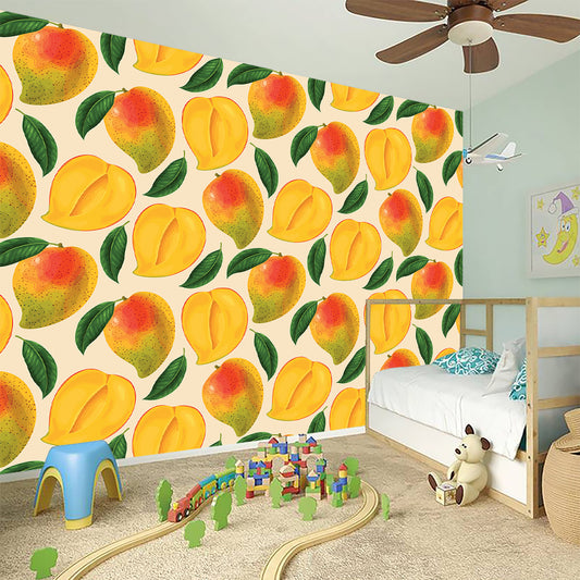 Ripe Mango Fruit Pattern Print Wall Sticker