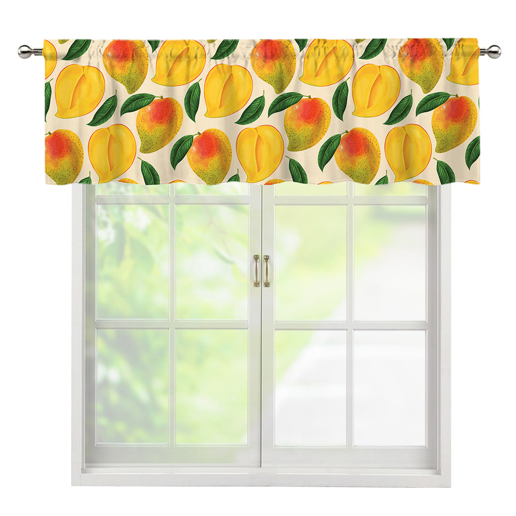 Ripe Mango Fruit Pattern Print Window Valance