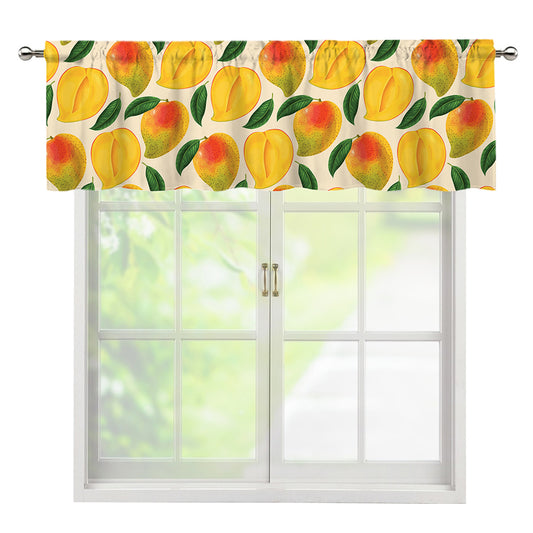 Ripe Mango Fruit Pattern Print Window Valance