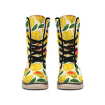 Ripe Mango Fruit Pattern Print Winter Boots