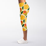 Ripe Mango Fruit Pattern Print Women's Capri Leggings