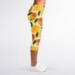 Ripe Mango Fruit Pattern Print Women's Capri Leggings