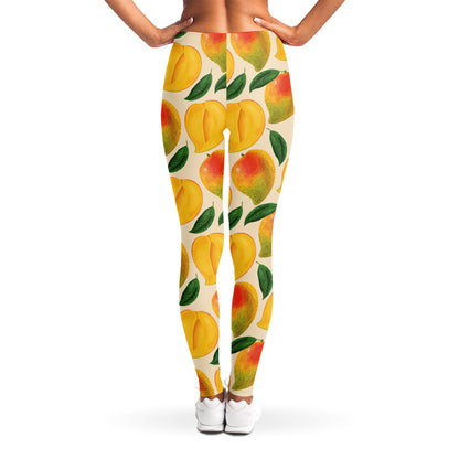 Ripe Mango Fruit Pattern Print Women's Leggings