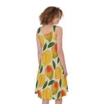 Ripe Mango Fruit Pattern Print Women's Sleeveless Dress