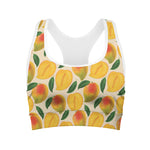 Ripe Mango Fruit Pattern Print Women's Sports Bra