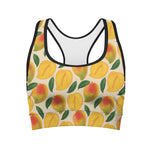 Ripe Mango Fruit Pattern Print Women's Sports Bra