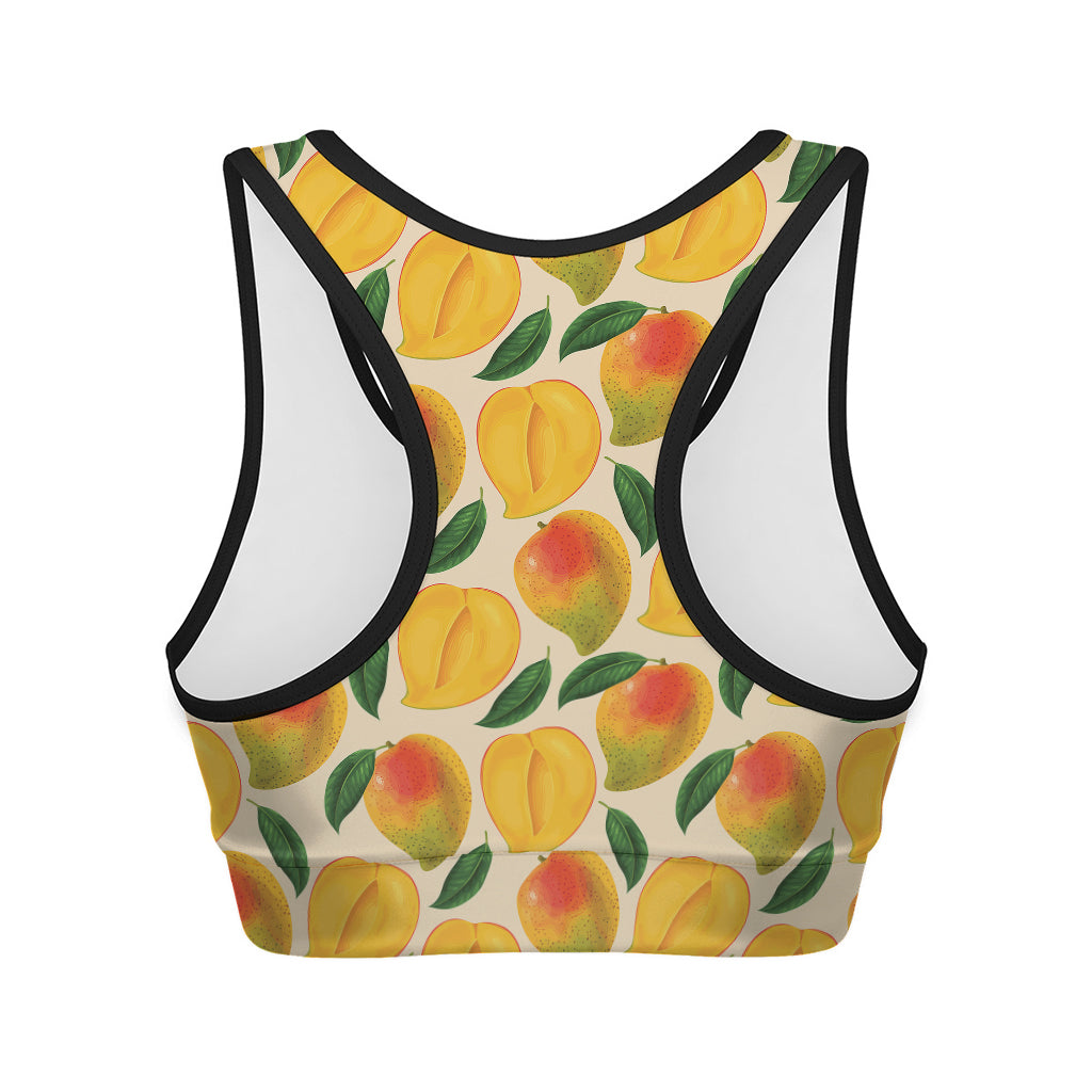 Ripe Mango Fruit Pattern Print Women's Sports Bra