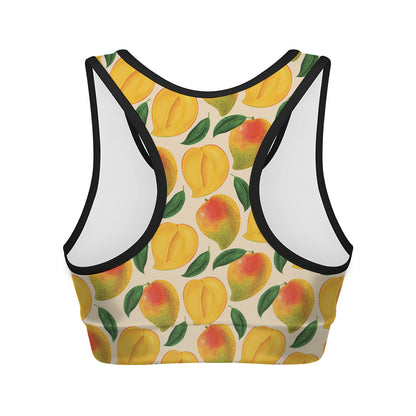 Ripe Mango Fruit Pattern Print Women's Sports Bra