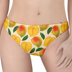 Ripe Mango Fruit Pattern Print Women's Thong