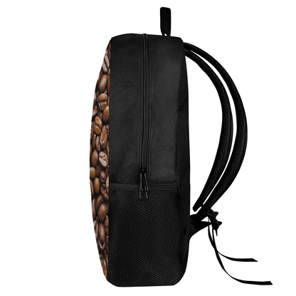 Roasted Coffee Bean Print 17 Inch Backpack